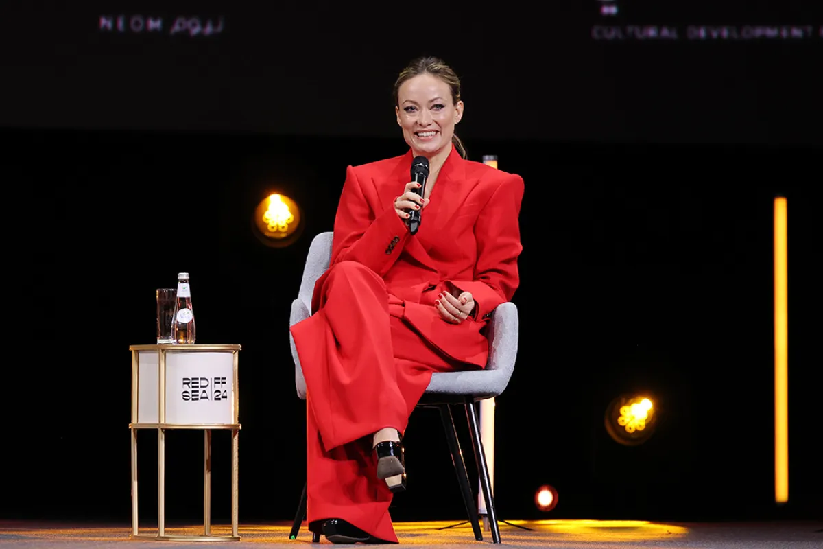 أوليفيا وايلد بالجلسة الحوارية في مهرجان البحر الأحمر السينمائي الدولي 2024- مصدر الصورة: Ernesto S. Ruscio/Getty Images for The Red Sea International Film Festival