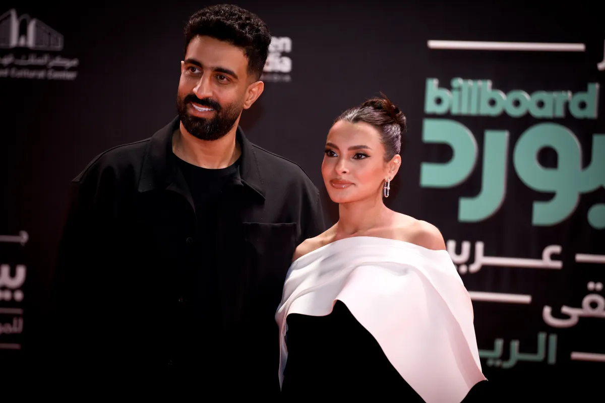 كارمن سليمان وزوجها مصطفى جاد من الريد كاربت - صورة خاصة لسيدتي تصوير مي الحربي