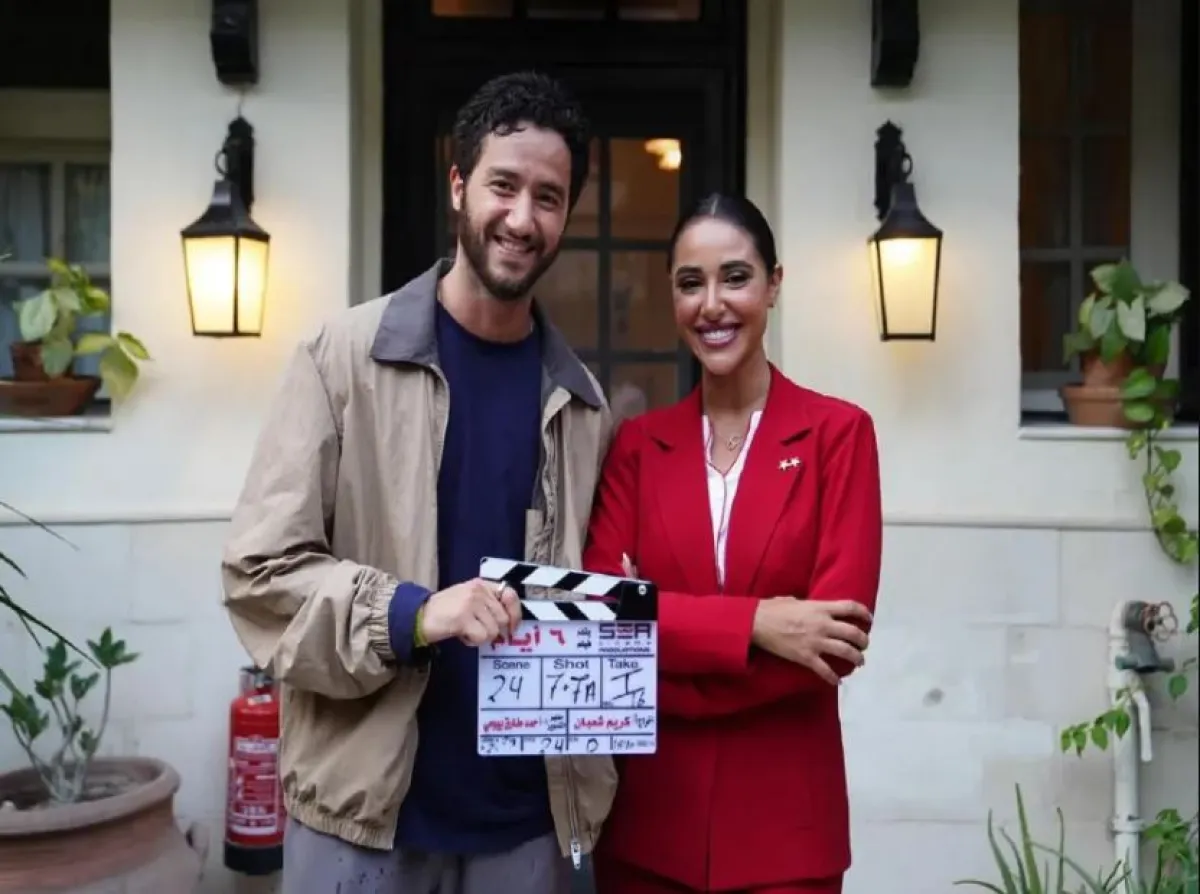 أحمد مالك وآية سماحة -الصورة من المكتب الإعلامي للشركة المنتجة