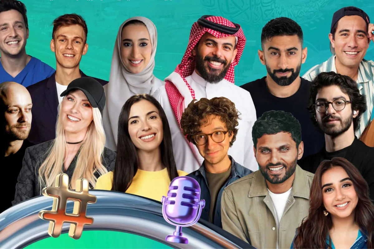 أبرز صناع الممحتوى المشاركين في قمة المليار متابع - الصورة من المكتب الإعلامي لحكومة دبي 