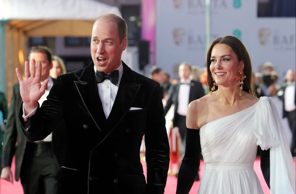 الأمير ويليام وكيت ميدلتون في حفل توزيع جوائز بافتا 2023 (Prince William and Catherine attend the BAFTA Awards). مصدر الصورة: Chris Jackson / POOL / AFP