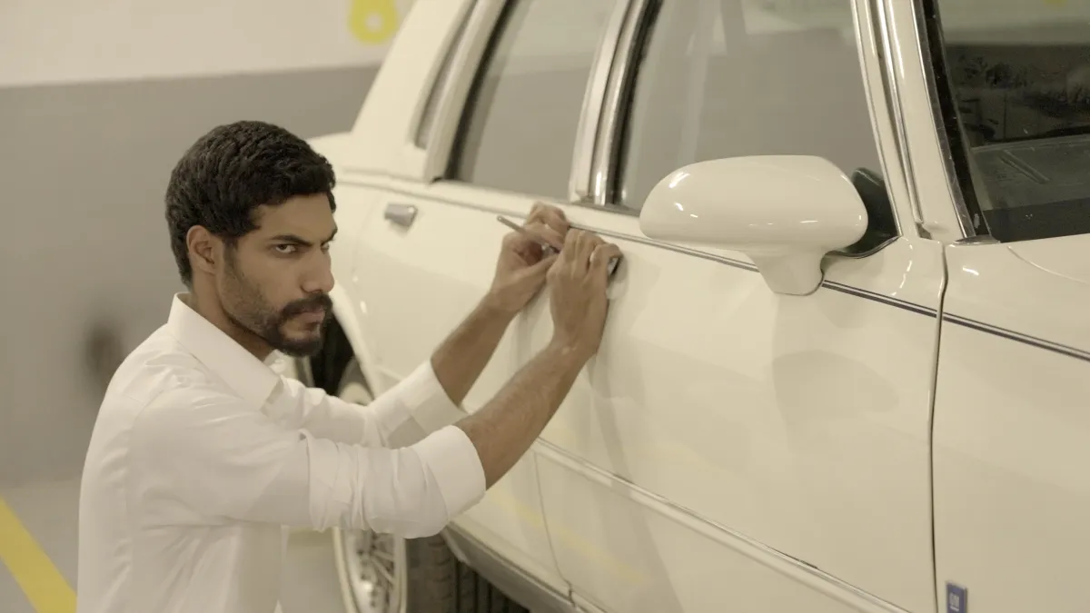 نايف البحر من كواليس مسلسل طراد- الصورة من المركز الإعلامي لـmbc