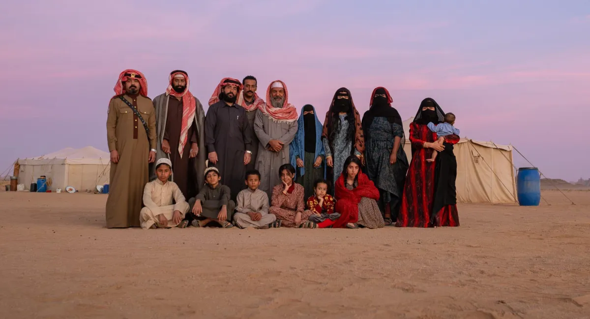 أبطال فيلم هوبال- الصورة من حساب الفنان ابراهيم الحساوي