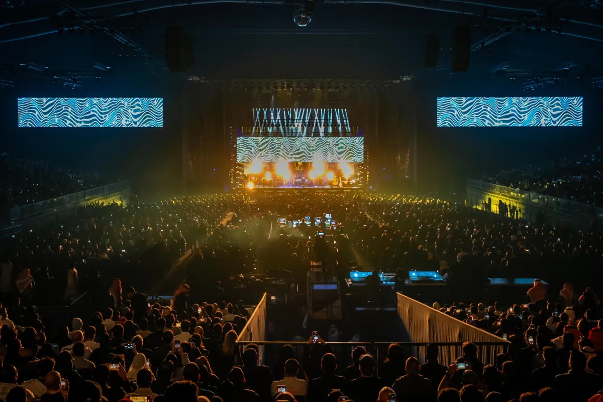 ليلة موسيقية استثنائية للموسيقار العالمي هانز زيمر Hans Zimmer على مسرح محمد ‏عبده أرينا -الصورة من هيئة الترفيه السعودية