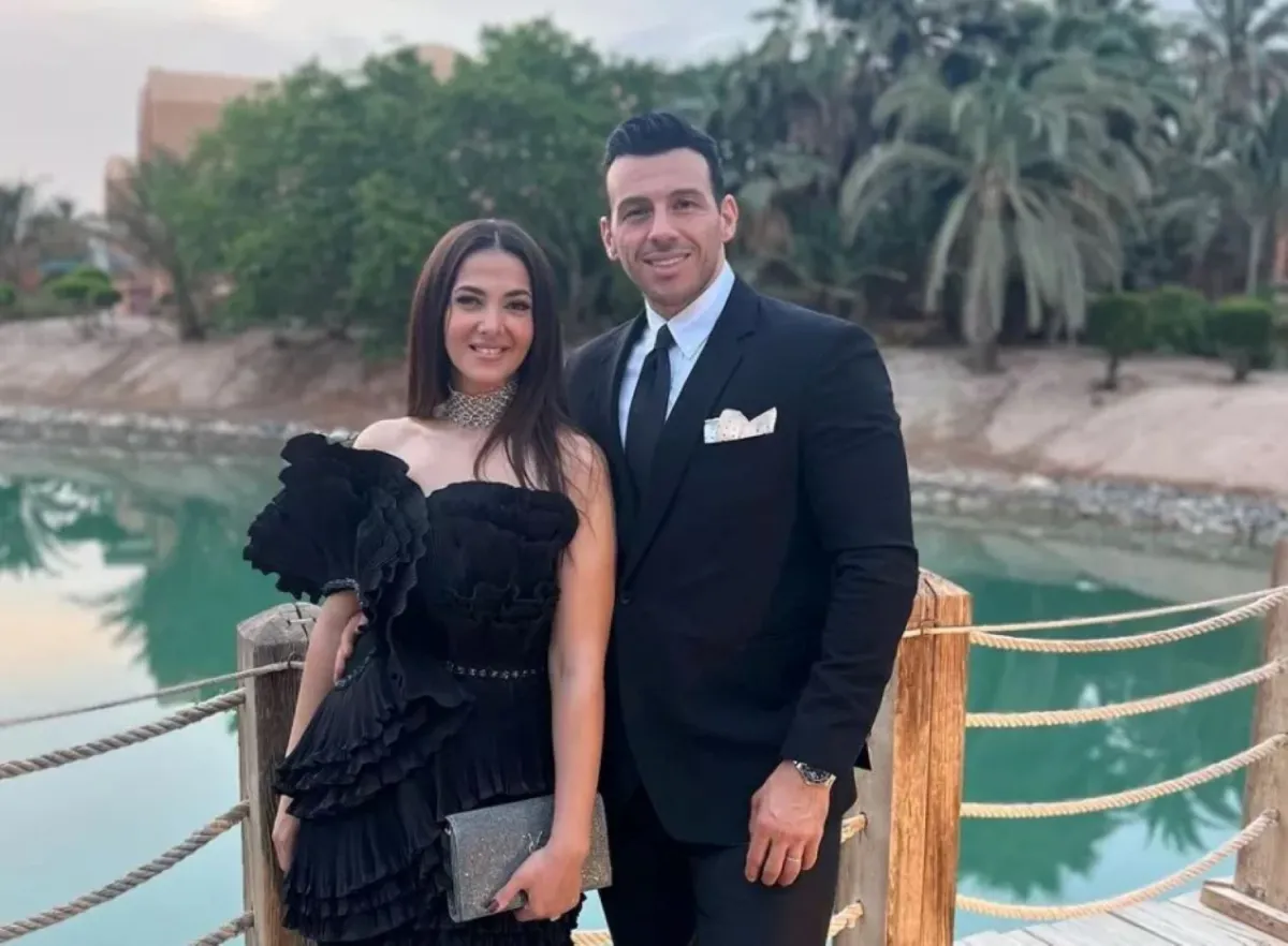 دنيا سمير غانم برفقة زوجها الإعلامي رامي رضوان- الصورة من صفحتها الرسمية على إنستغرام