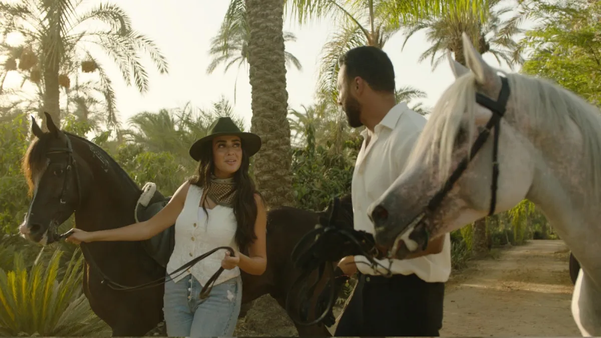 أحمد فهمي وميرنا نور الدين من كواليس المسلسل - الصورة من المركز الإعلامي للشركة المنتجة