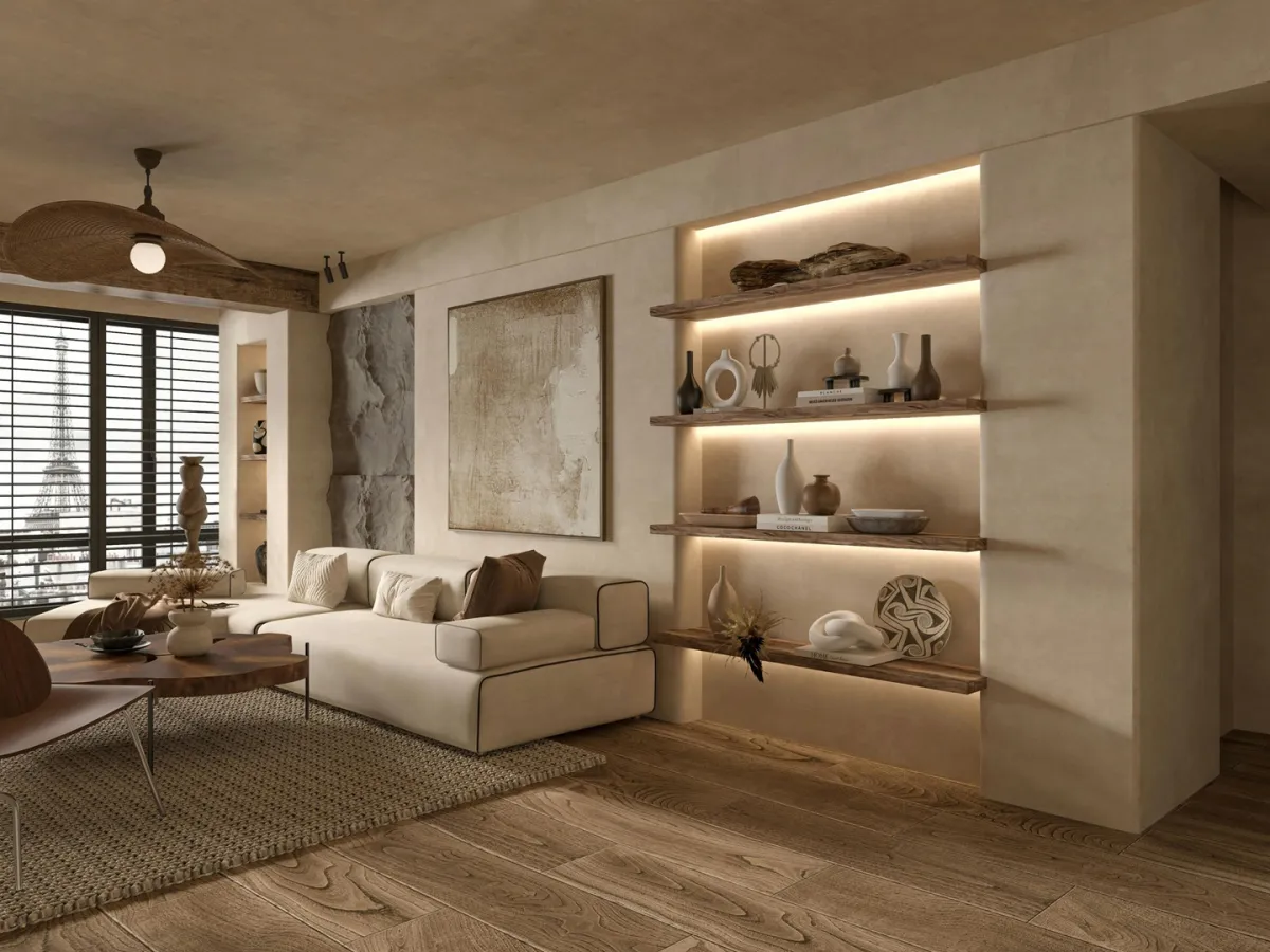 شقة في باريس تتضمن الكثير من اكسسوارات التزيين