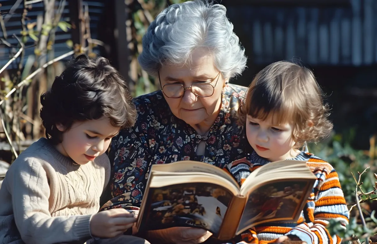 صورة لجدة وحكايات قبل النوم