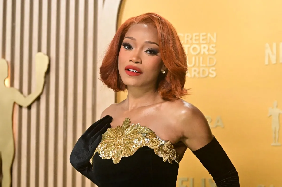 النجمة كيكي بالمر Keke Palmer  في حفل جوائز ساغ أواردز 2025- (الصورة من  Frederic J. Brown / AFP)