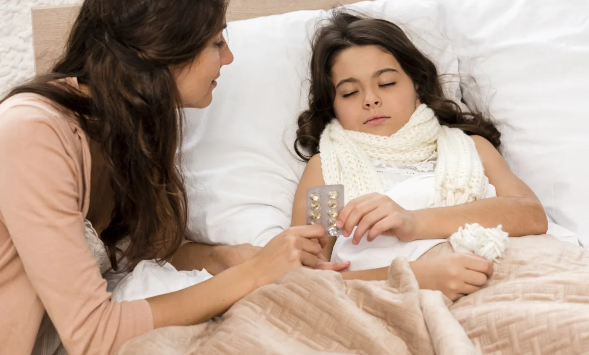 صورة لطفلة مريضة