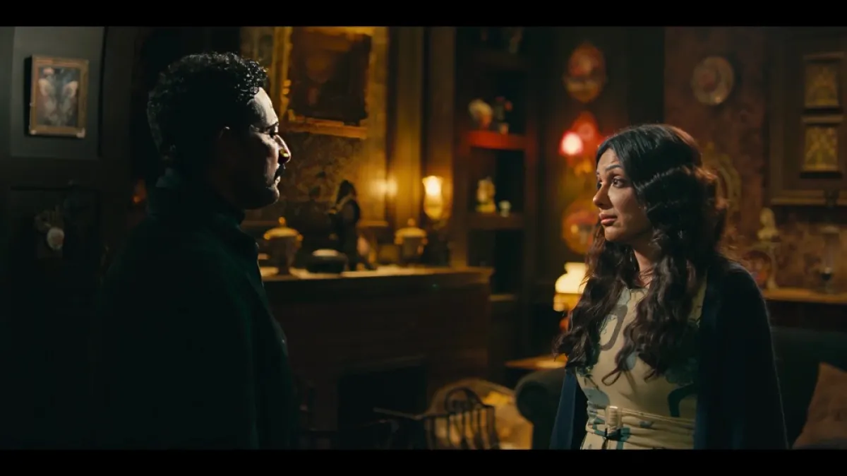 عمرو سعد وإنجي المقدم في كواليس مسلسل سيد الناس- الصورة من الشركة المنتجة