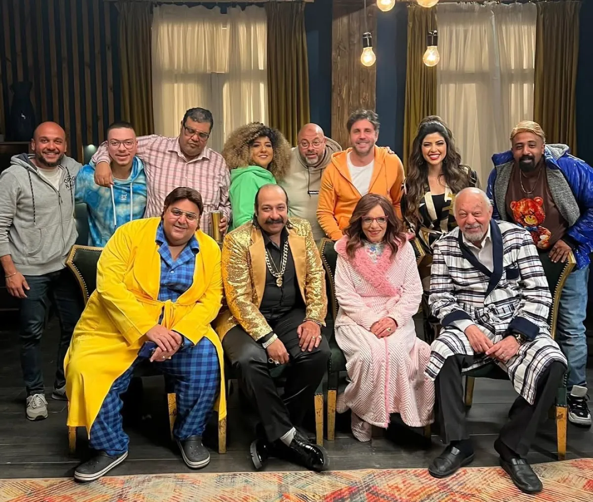 أبطال وصُنّاع مسلسل اللعبة - الصورة من حساب شيكو على إنستغرام