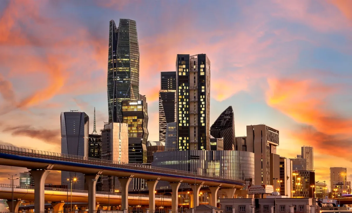 العاصمة الرياض وقت المغيب