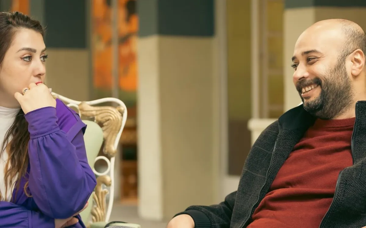 حاتم صلاح وكندة علوش من كواليس مسلسل إخواتي- الصورة من حسابه على إنستغرام