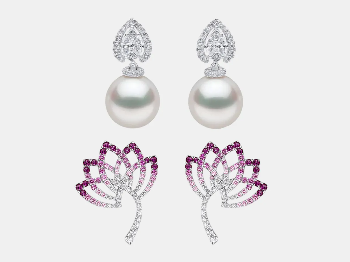 أقراط ألماس هدية يوم الأم