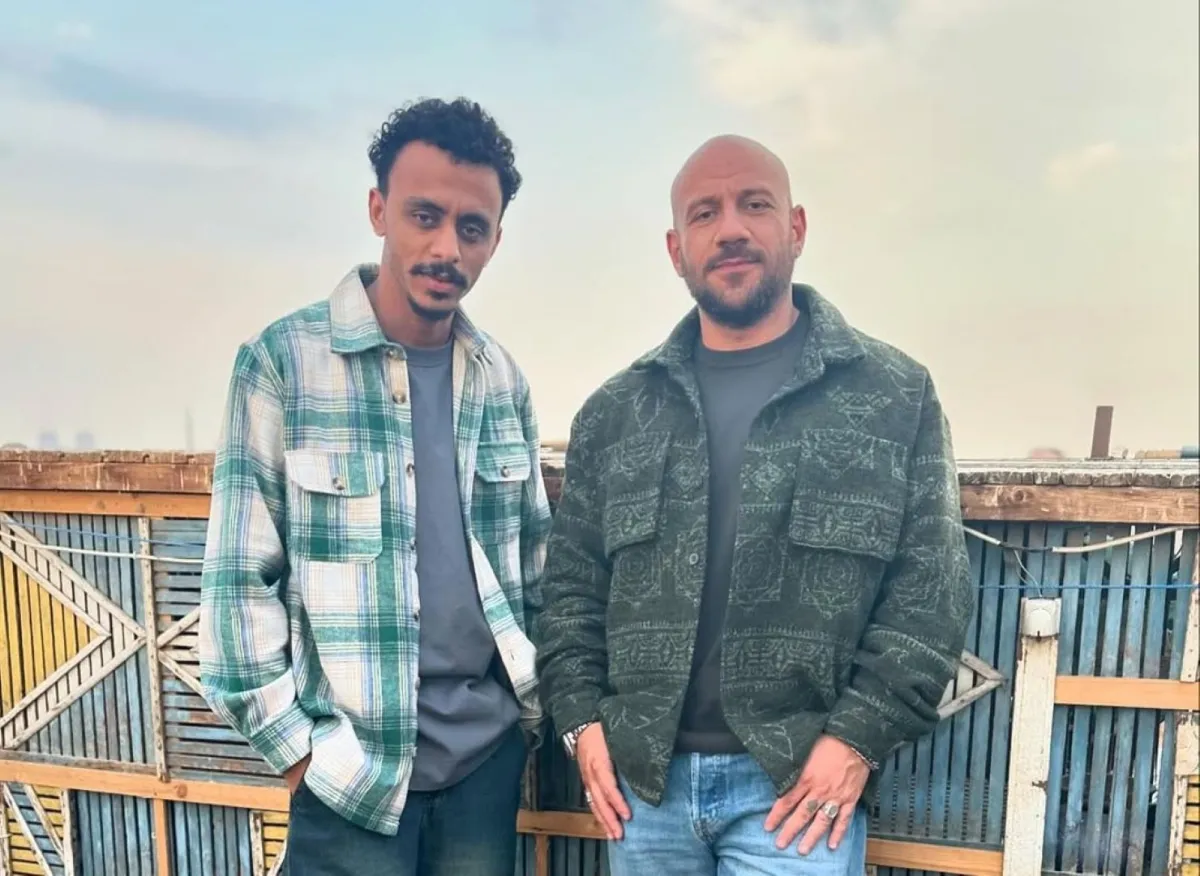 أحمد مكي وكزبرة من كواليس الغاوي- الصورة من حساب كزبرة على إنستغرام