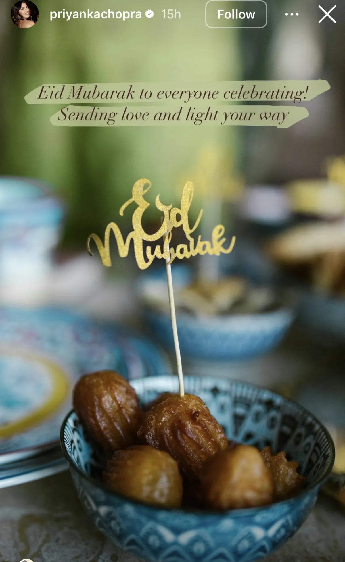 منشور بريانكا شوبرا-عبر خاصية القصص على حسابها بانستغرام