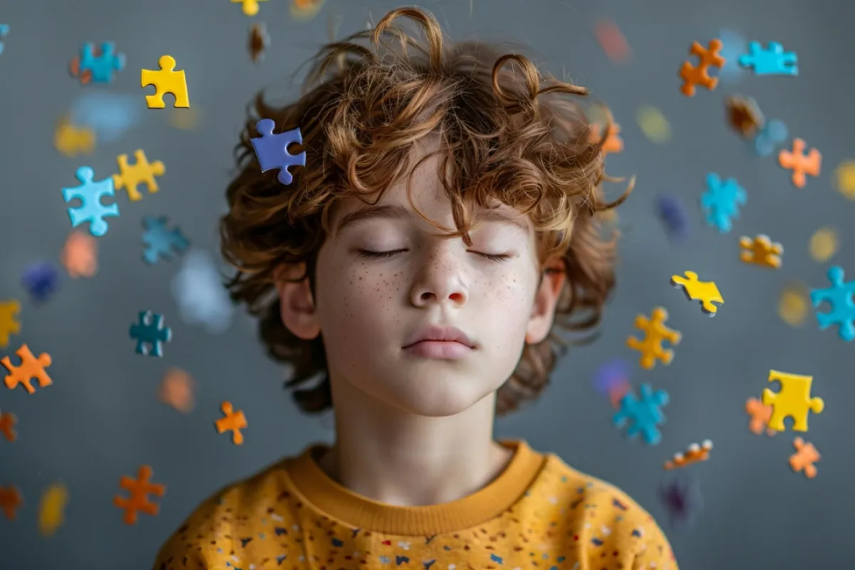 طفل مصاب بالتوحد