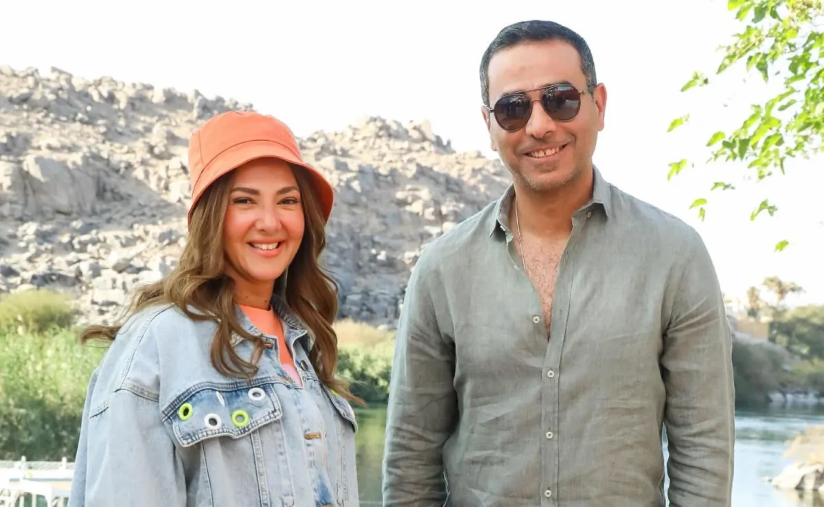 نور محمود مع دنيا سمير غانم- الصورة من حسابه على فيسبوك