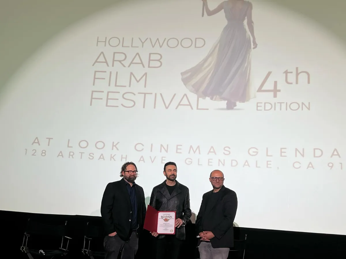 تكريم محمد كريم بمهرجان هوليوود للفيلم العربي- الصور من المكتب الإعلامي للفنان