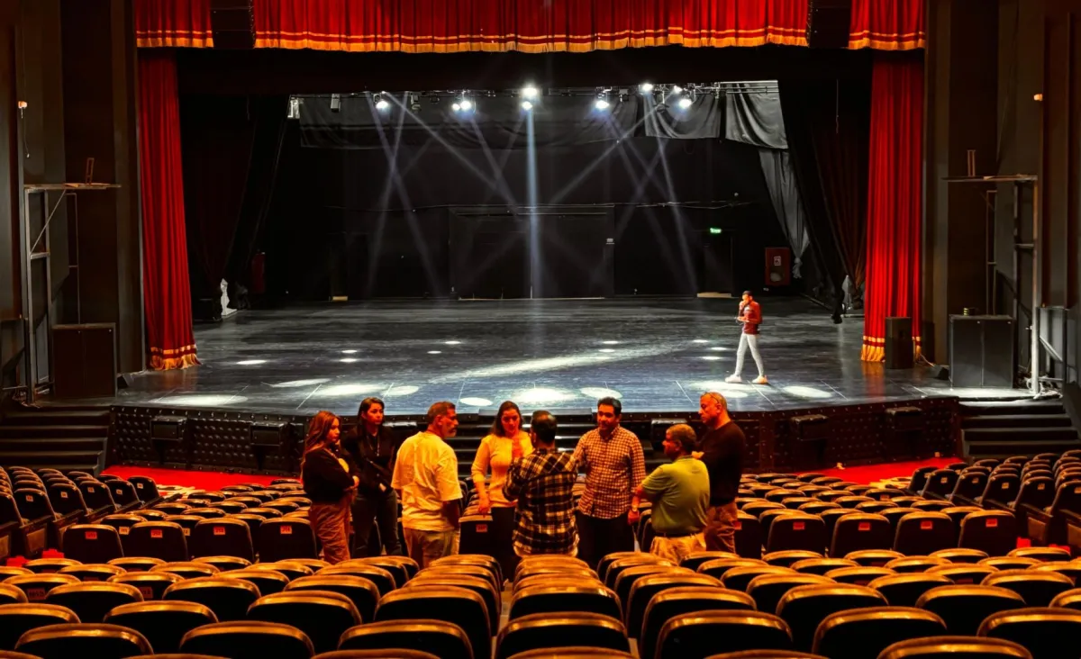 كواليس مسرحية أم كلثوم الموسيقية- الصورة من المركز الإعلامي للمسرحية