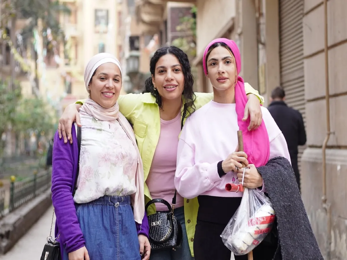 بطلات مسلسل 80 باكو - الصورة من حساب هدى المفتي على إنستغرام