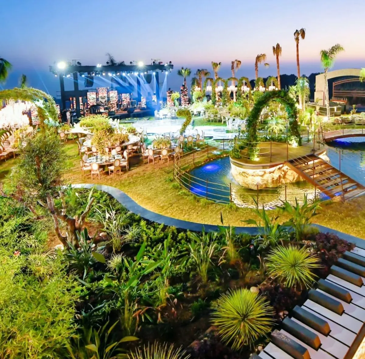 ديكور حفل الزفاف النهاري مميز