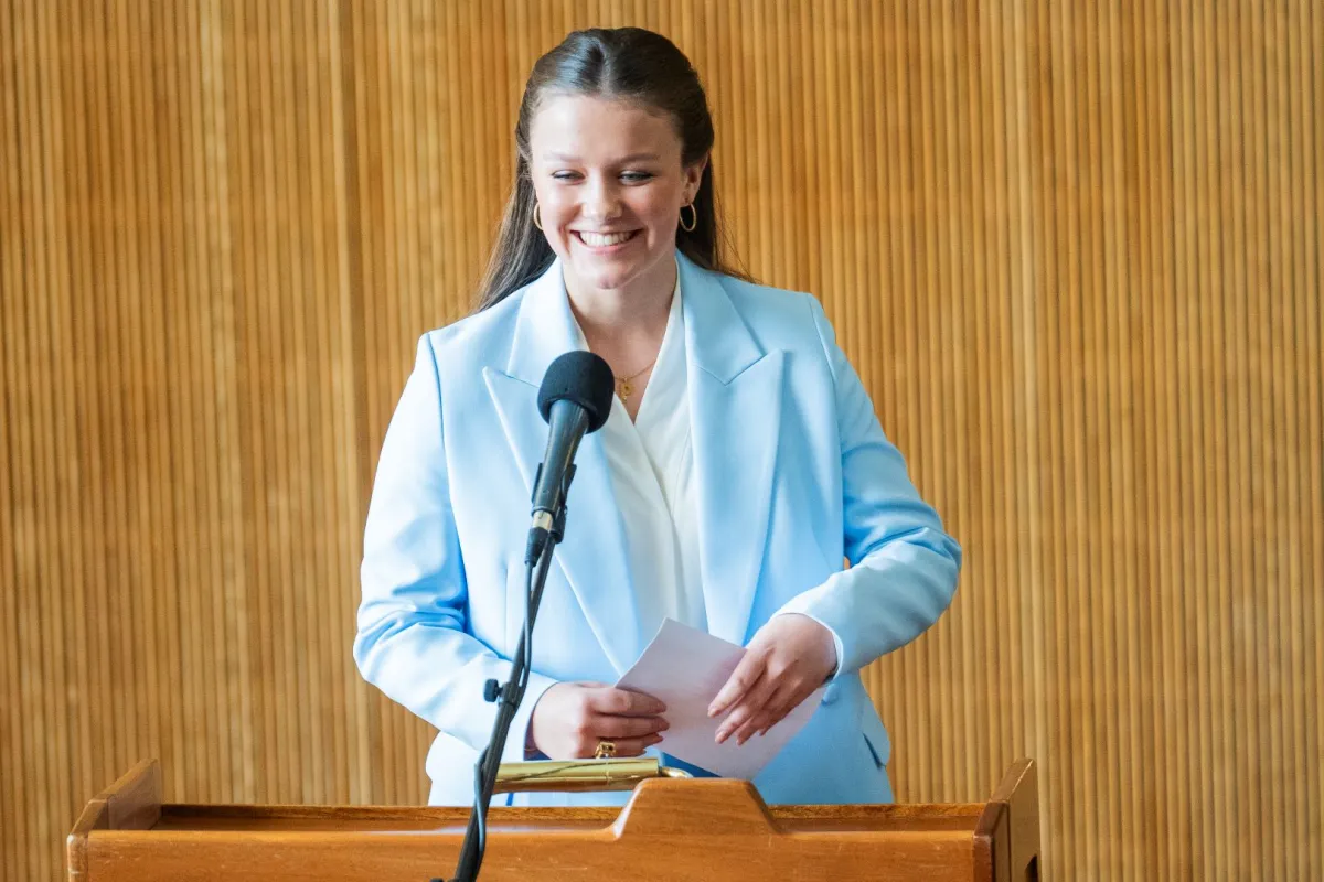 الأميرة إيزابيلا من الدنمارك في قاعة مدينة آرهوس في آرهوس، الدنمارك (Princess Isabella of Denmark at Aarhus City Hall in Aarhus, Denmark). مصدر الصورة: Martin Sylvest Andersen/Getty Images