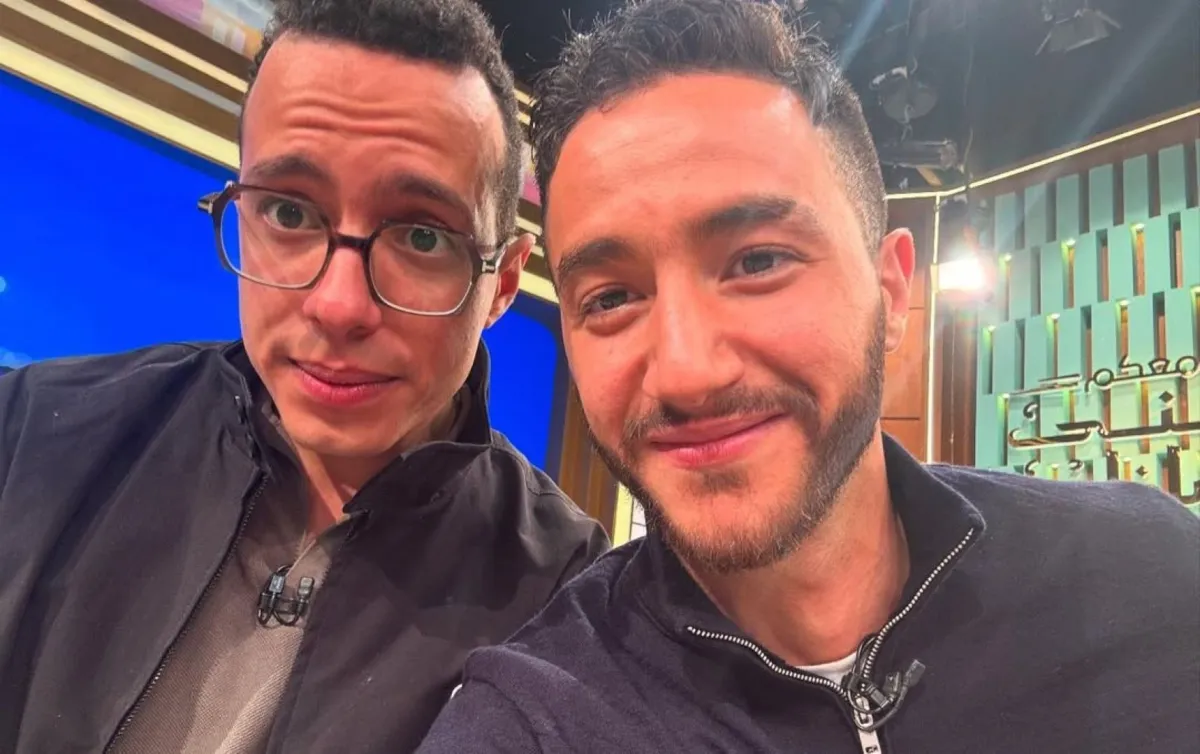 طه دسوقي مع أحمد مالك من مسلسل ولاد الشمس- الصورة من حساب طه على إنستغرام