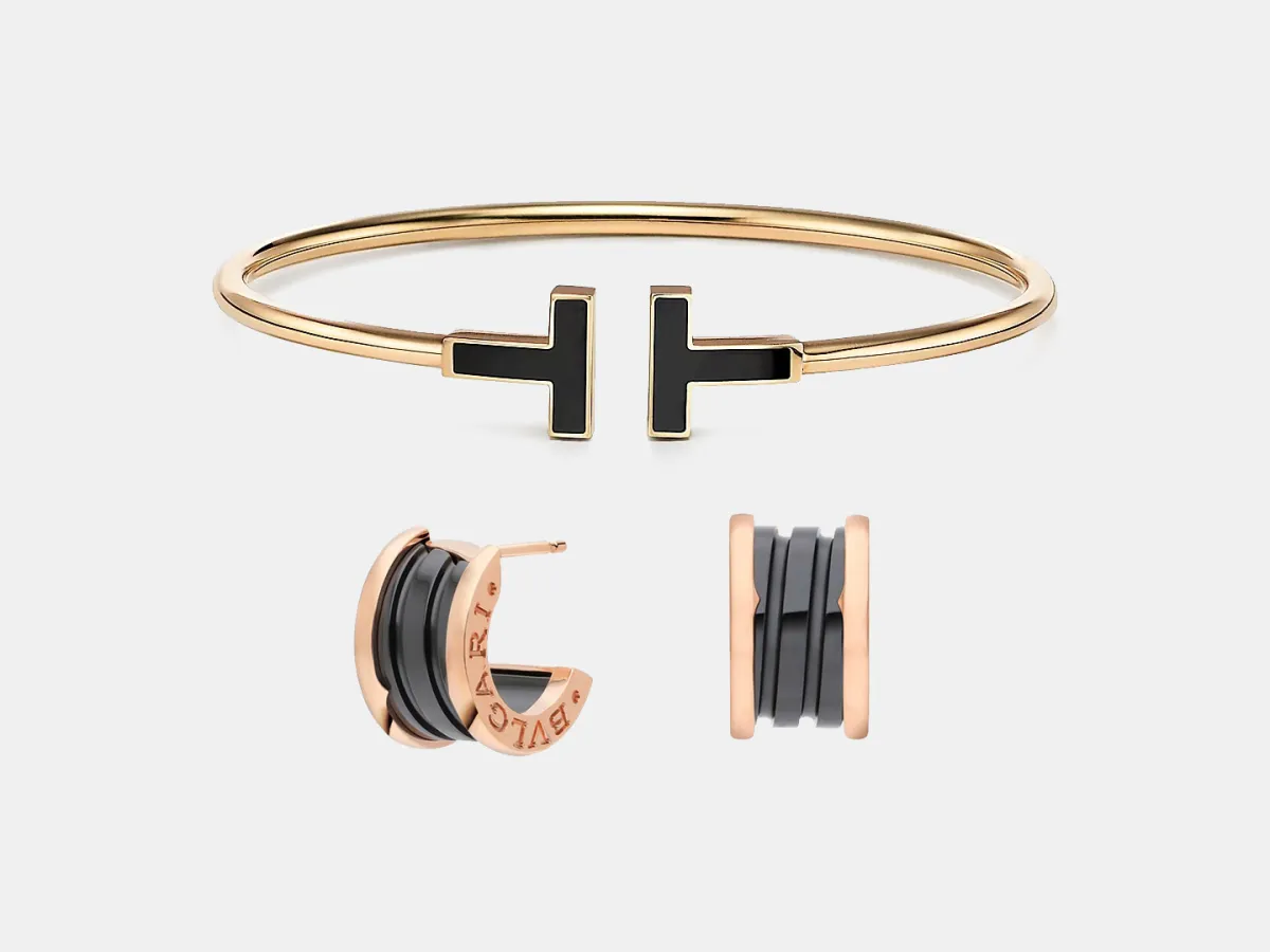 مجوهرات السيراميك الأسود والأونيكس