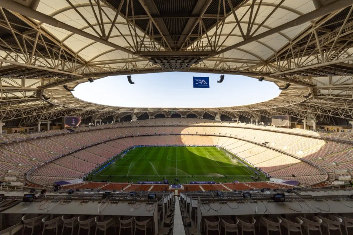 ملعب مدينة الملك عبدالله الرياضية يجمع الهلال والأهلي السعودي غدًا في أبطال آسيا - الصورة من حساب دوري أبطال آسيا على إكس