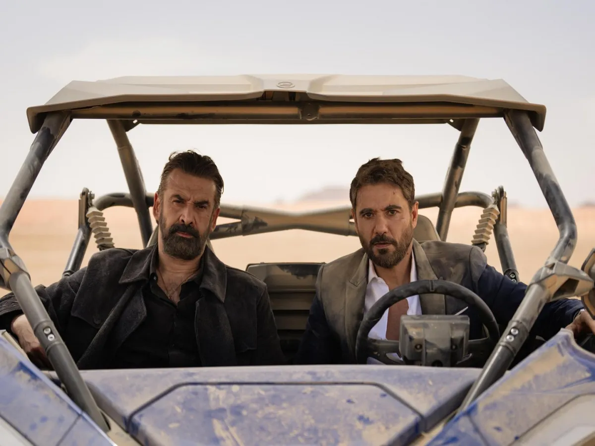 كريم عبد العزيز وأحمد عز من فيلم The Seven Dogs -الصورة من صفحة المستشار تركي آل الشيخ على فيسبوك 