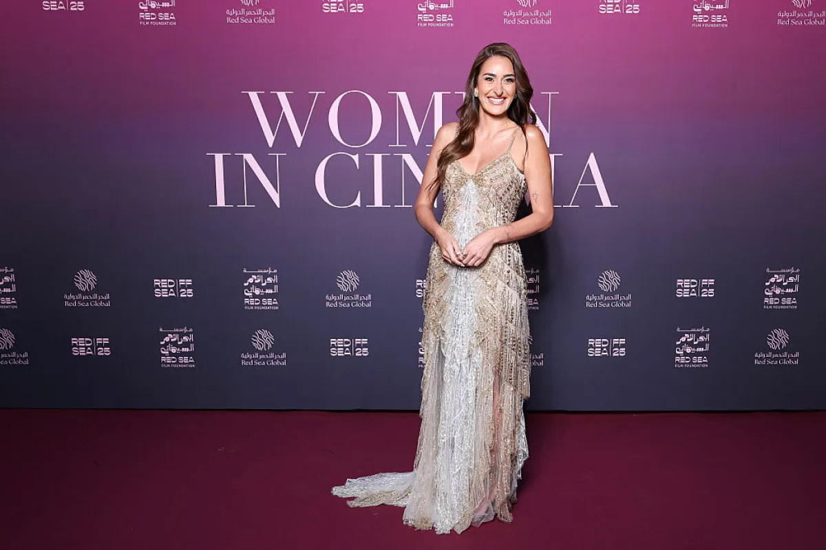 إطلالة أمينة خليل خلال فعالية المرأة في السينما -Daniele Venturelli/Getty Images for Red Sea Film Foundation