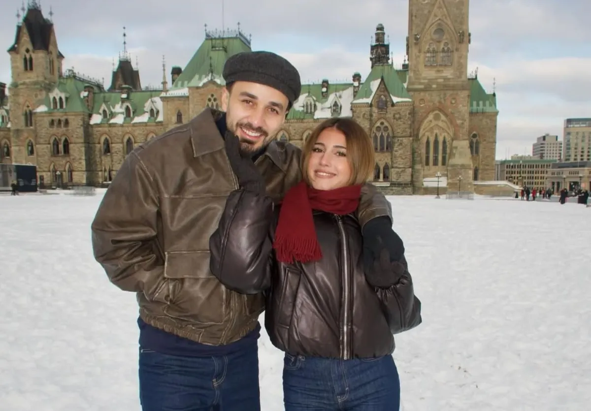 أسامة مروة وشيرين عمارة - الصورة من صفحته على انستغرام