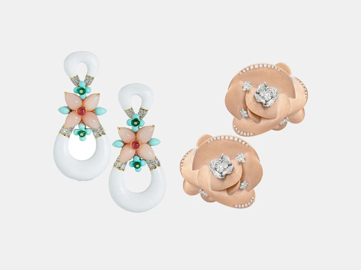 أقراط على شكل وردة لعيد الأضحى 2025