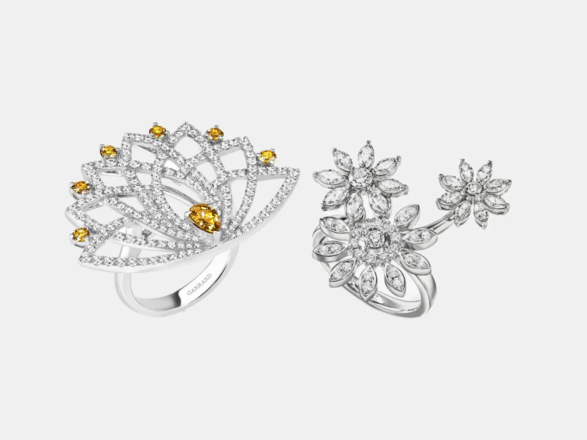 خواتم بأشكال الزهور لإطلالات عيد الأضحى 2025