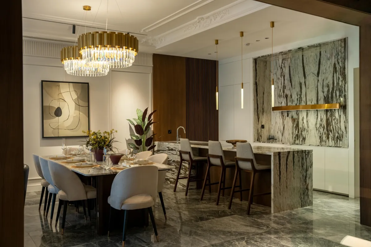 شقة مودرن مميزة بتصميم الإضاءة فيها