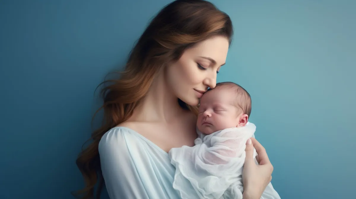 صورة لأم مع رضيعها