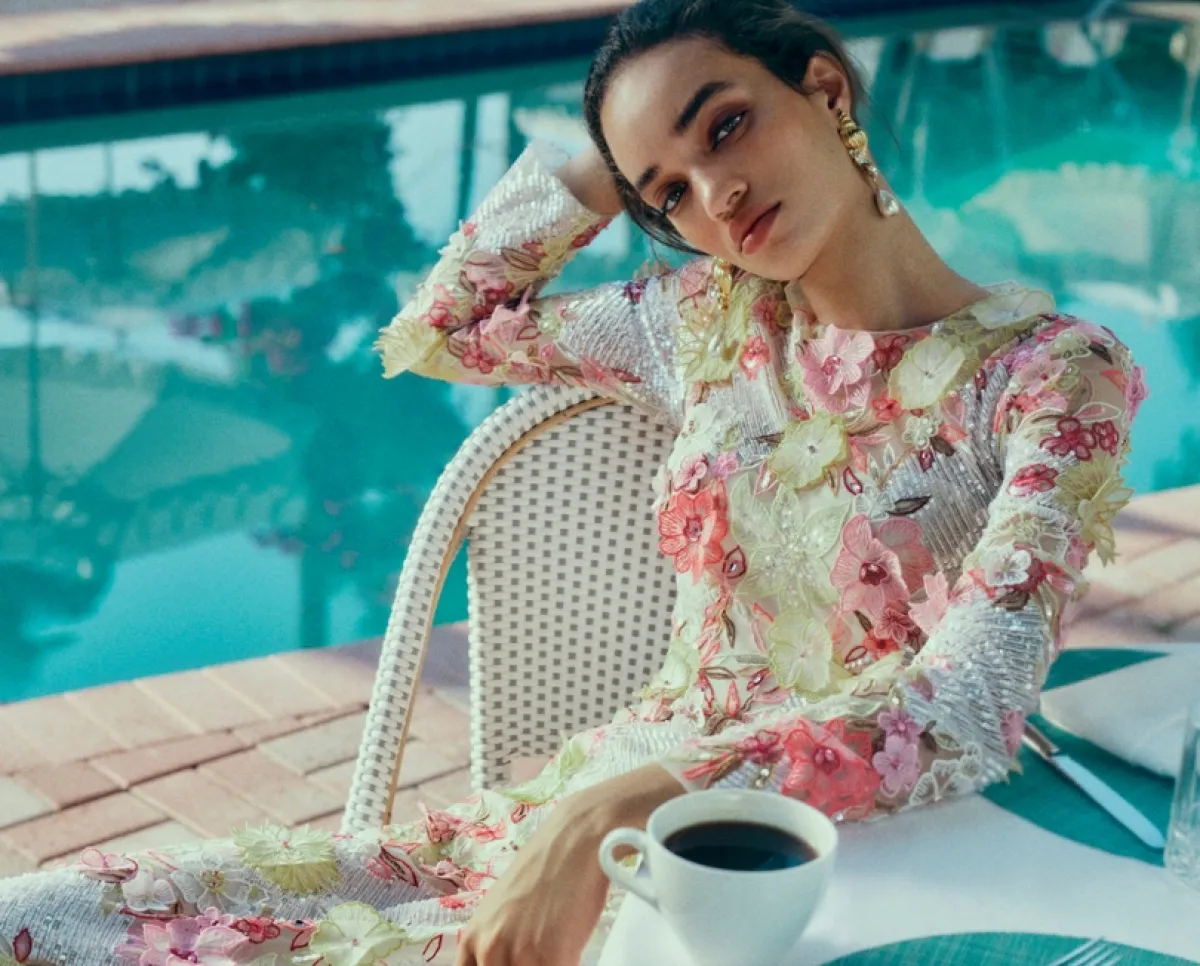 فستان من مونيك لولييه Monique Lhuillier - الصورة من Launchmetrics/Spotlight ©