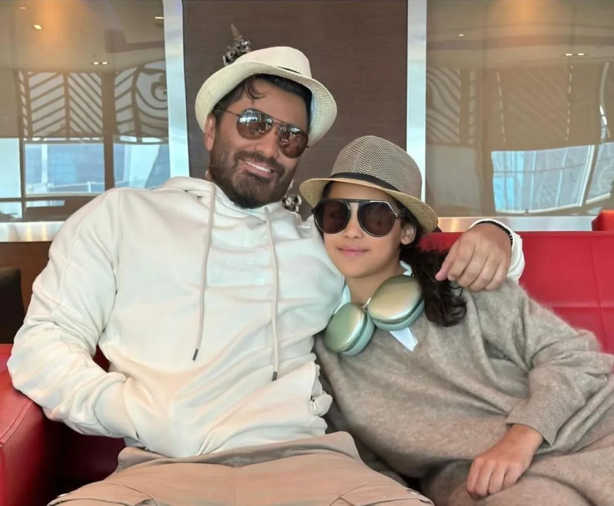 تامر حسني وابنته تاليا- الصورة من حسابها على إنستغرام