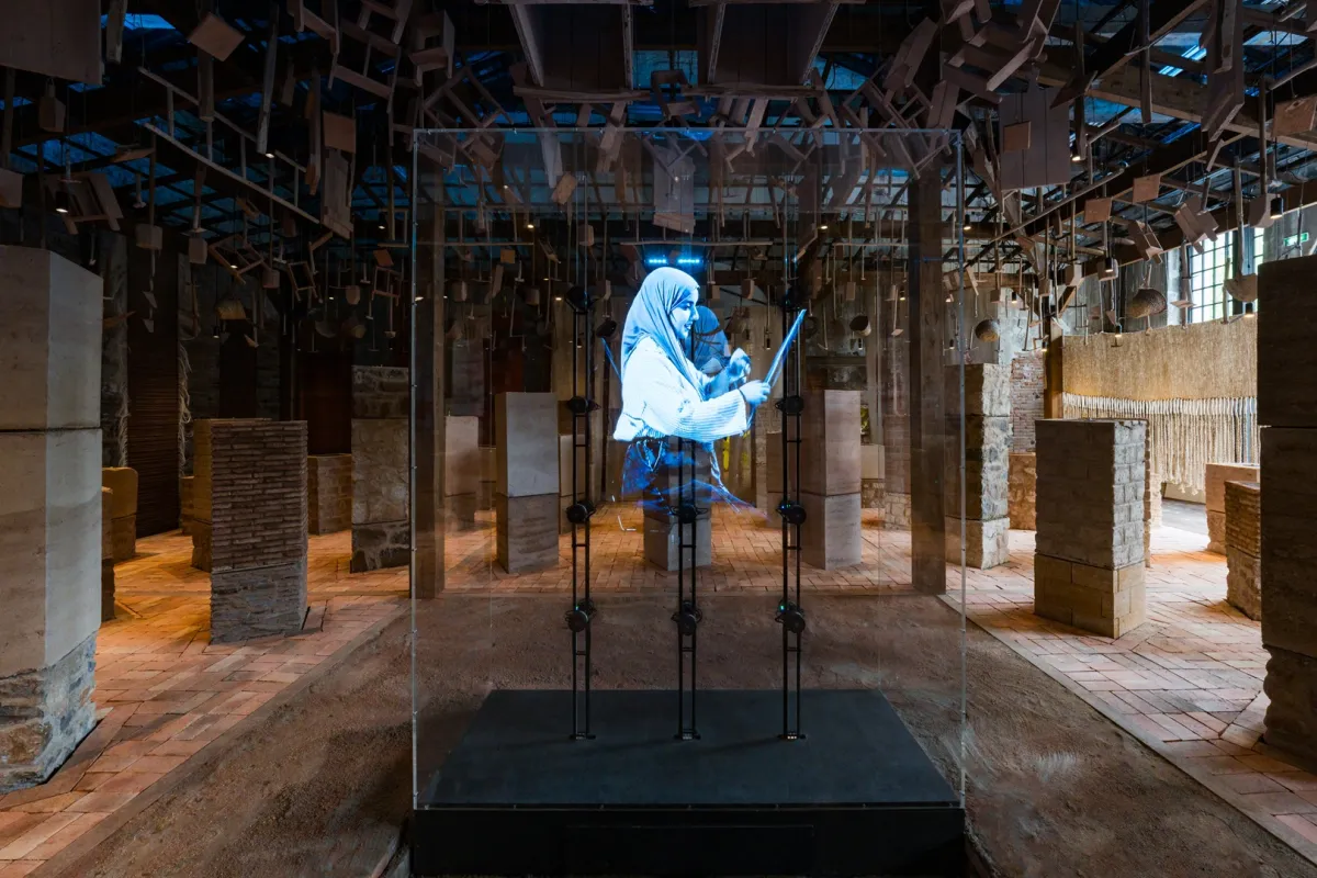 جانب من الجناح المغربي ببينالي البندقية للعمارة 2025