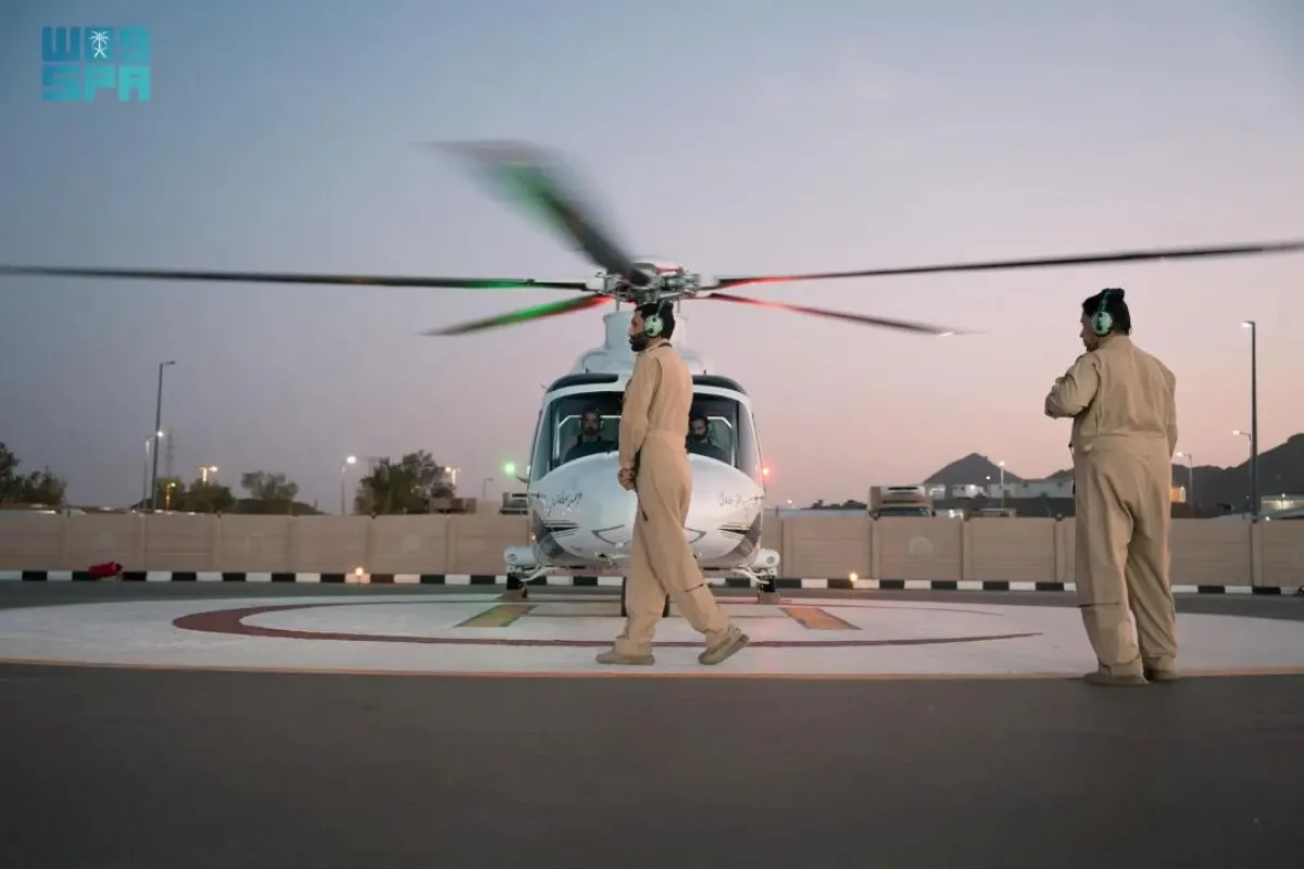 تتمركز وحدات الإخلاء الطبي الجوي في مواقع قريبة من المشاعر المقدسة