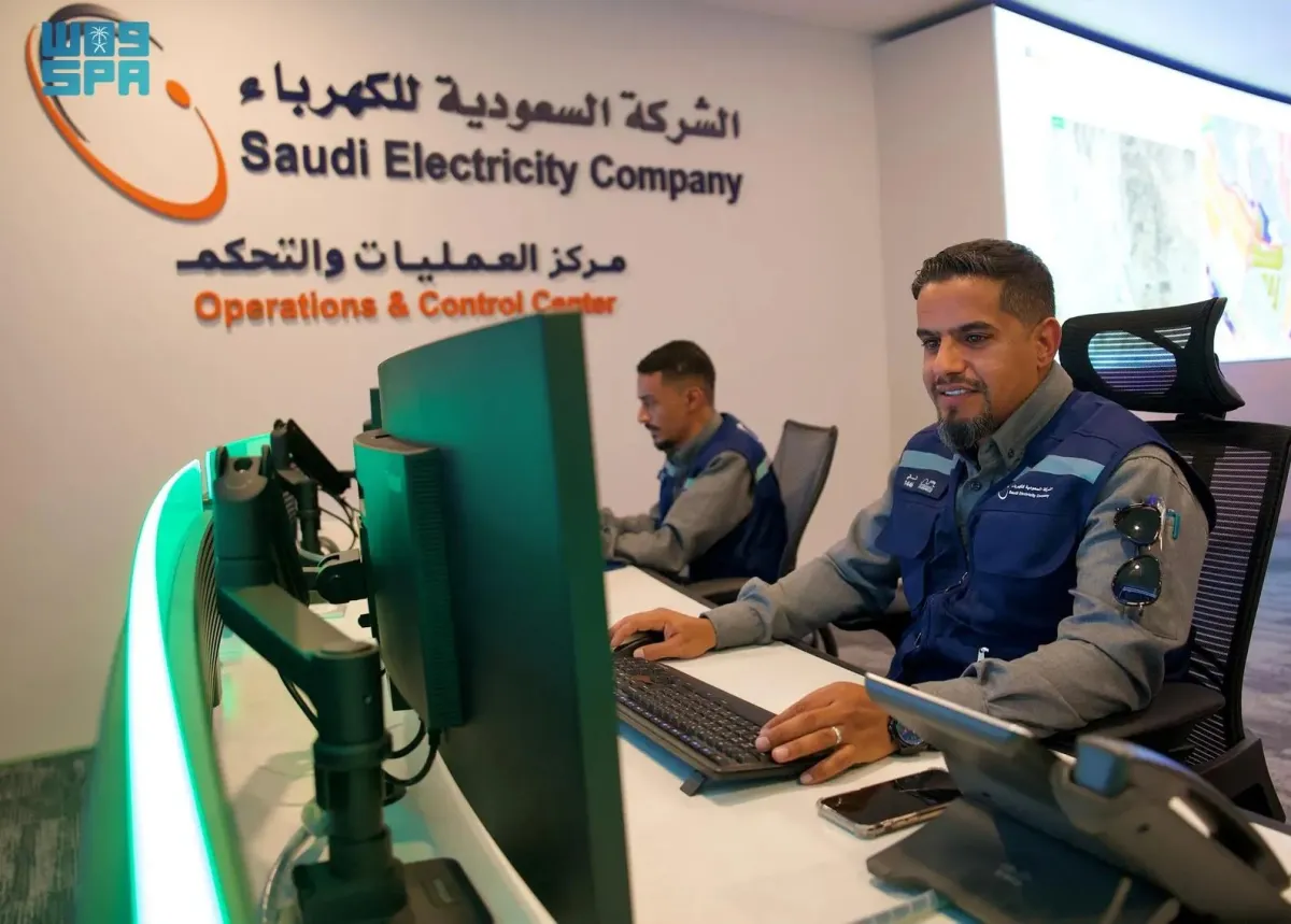 الشركة السعودية للكهرباء ترفع الطاقة الاستيعابية بالمشاعر المقدسة . الصورة من واس