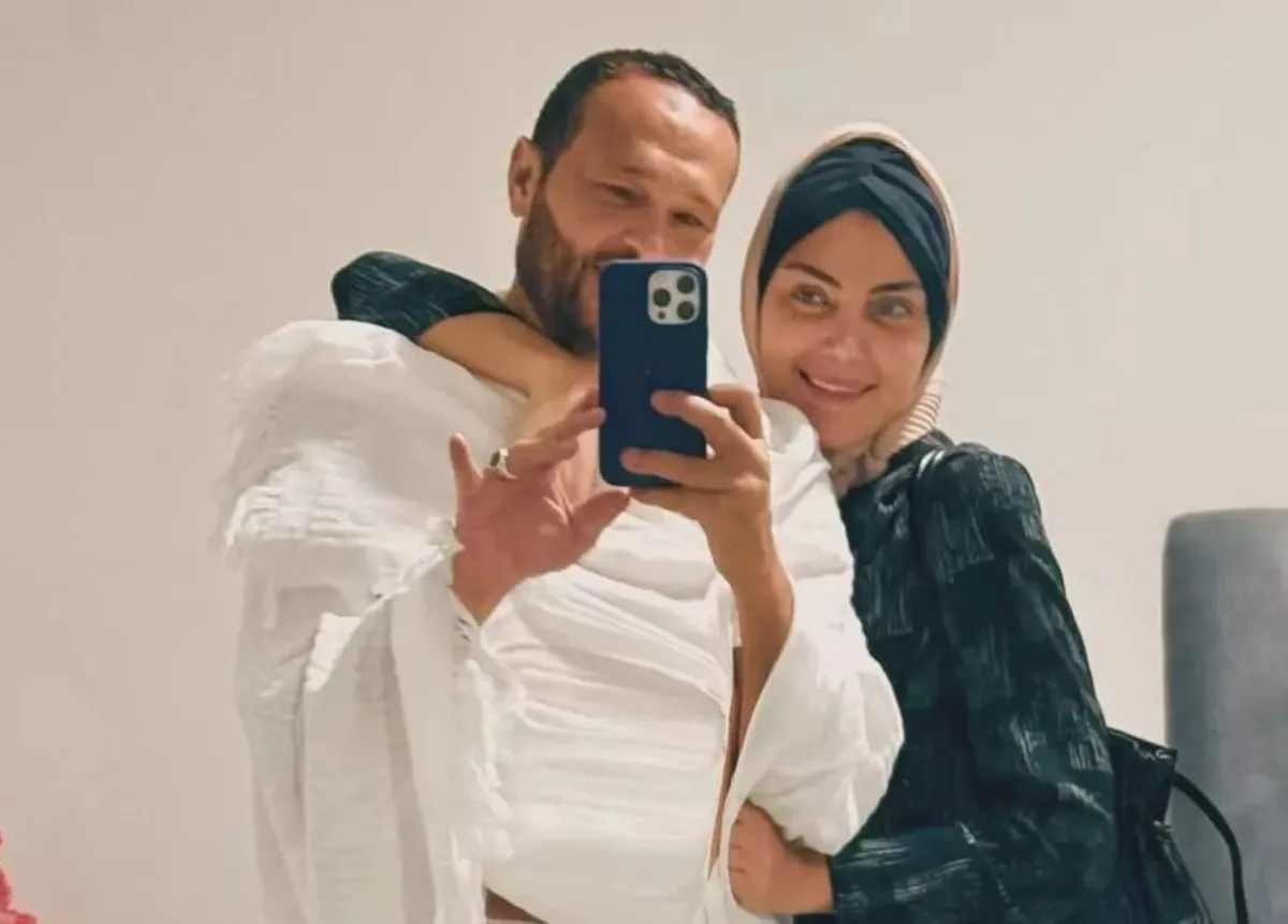 ريهام حجاج وزوجها - الصورة من صفحتها على انستغرام