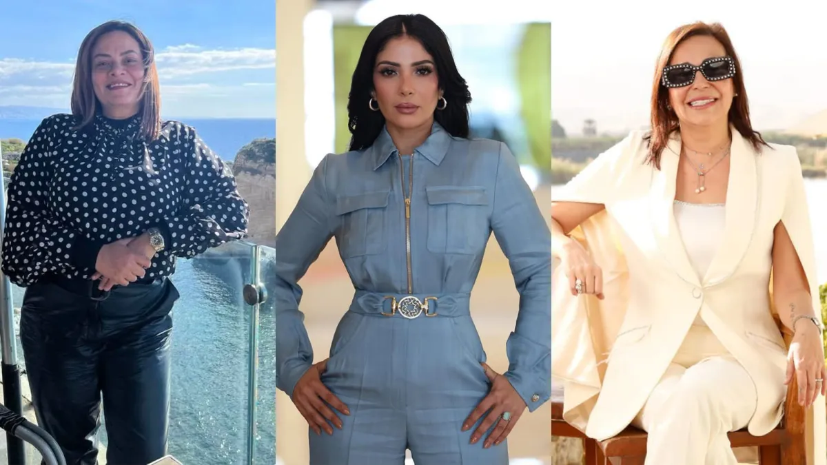 المنتجة شاهيناز العقاد والفنانة منى زكي والمخرجة كاملة أبو ذكري- الصورة من الشركة المنتجة 