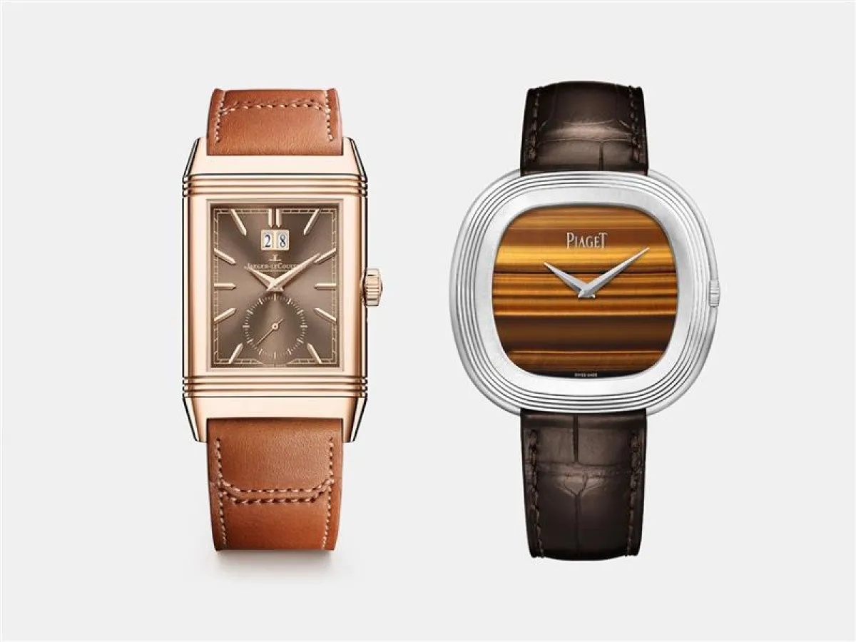 ساعات جلد بني 