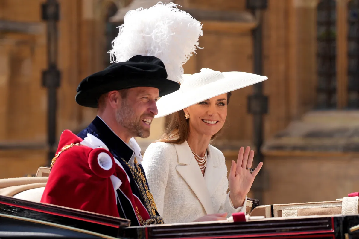 أمير وأميرة ويلز في احتفالية يوم الرباط (The Prince and Princess of Wales at the Garter Celebration). مصدر الصورة: Yui Mok / POOL / AFP
