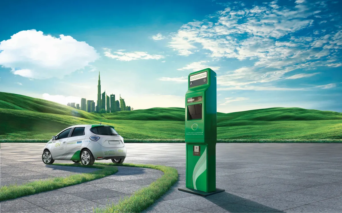 مبادرة الشاحن الأخضر. الصورة من مكتب دبي الإعلامي