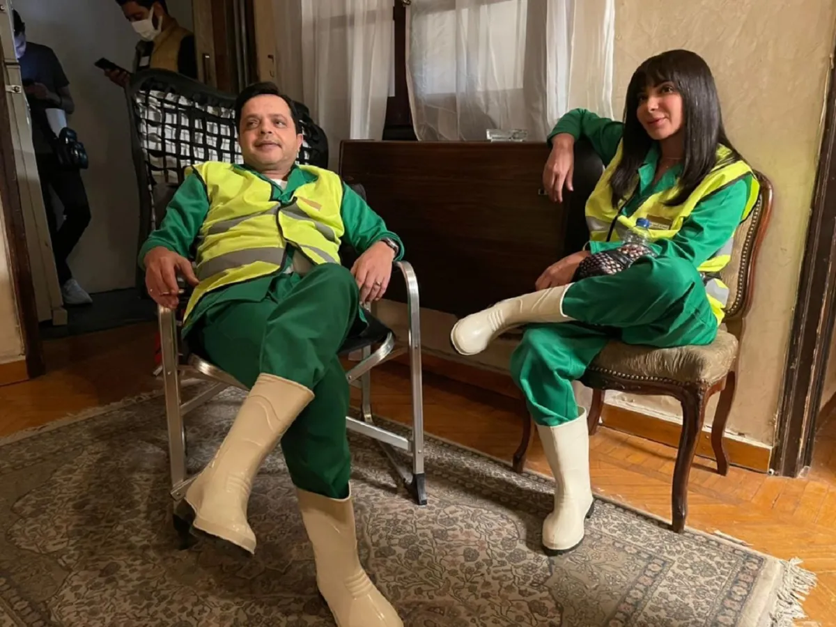 محمد هنيدي ومنى زكي من فيلم الجواهرجي- الصورة من صفحة هنيدي على فيس بوك