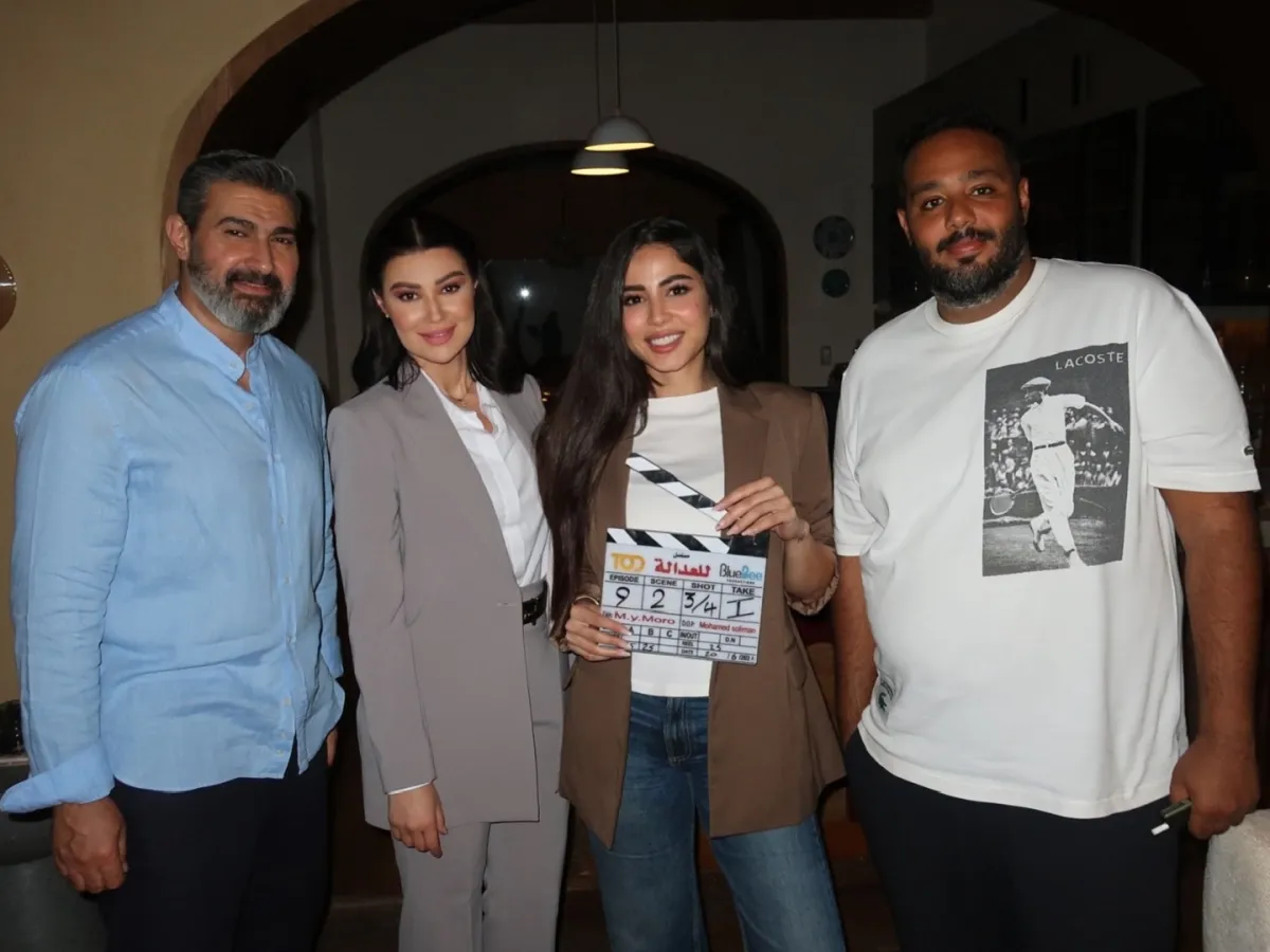 ياسر جلال وأروى جودة ونوران ماجد والمخرج محمد يحي مورو - الصورة من حساب نوران ماجد على إنستغرام